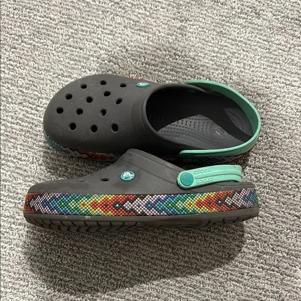 CROCS Black Loafers and Slip-Ons with Chunky Design